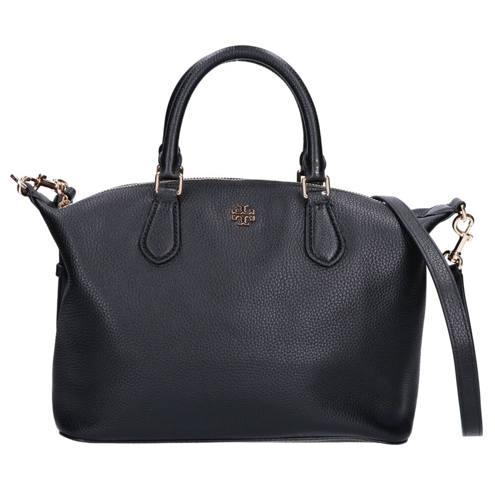 Tory Burch Carter 2-way handbag, black and gold, for women.